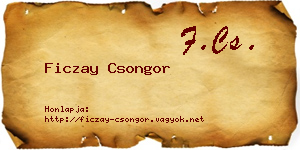 Ficzay Csongor névjegykártya